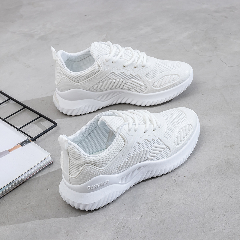 Otoño 2020 celebridad de internet nuevos zapatos blancos de las mujeres transpirable versátil casual zapatilla de deporte de las mujeres ins estudiante zapatillas moda