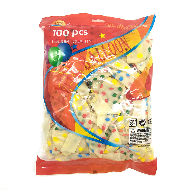 12-pulgadas de espesor transparente punto globo lunares transparente caramelo globo decoración fiesta suministros bar KTV