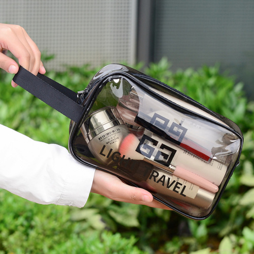 Large capacity transparent pvc cosmetic bag wholesale portable toiletry bag waterproof cosmetic storage bag travel storage bag