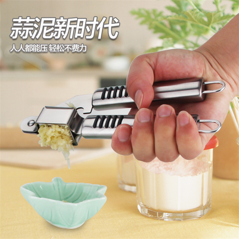 Prensa de ajo de acero inoxidable manual de prensa de ajo cocina multifuncional hogar prensa de ajo herramienta de prensa de ajo