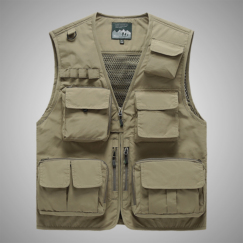 2019 Vest Workwear Multi-Flap Pocket Pants Vest Men's Thin Outdoor Vest Breathable Outdoor Sports Vest 2019 Vest Workwear Multi-Flap Pocket Pants Vest Men's Thin Outdoor Vest Breathable Outdoor Sports Vest