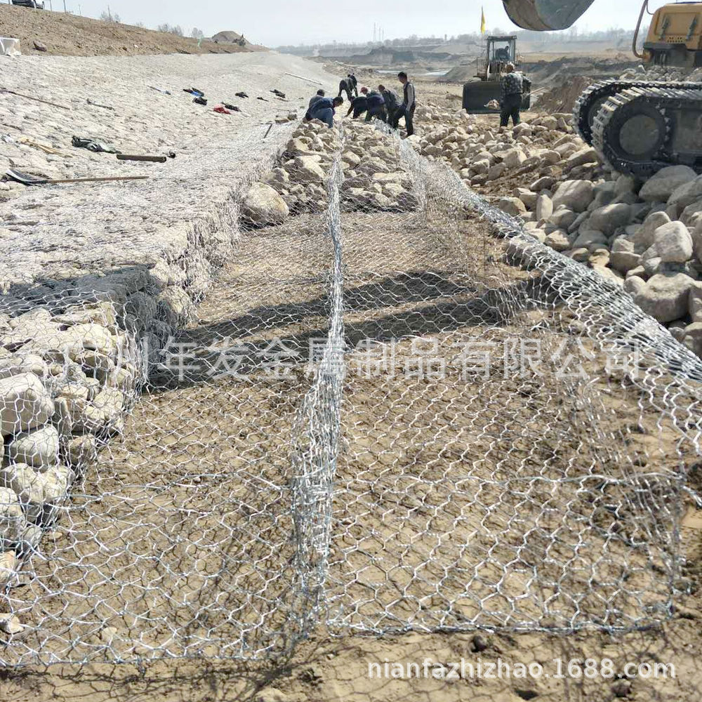 河道治理雷洛护垫高尔凡格宾网热镀锌包胶石笼网厂家直销工厂直销