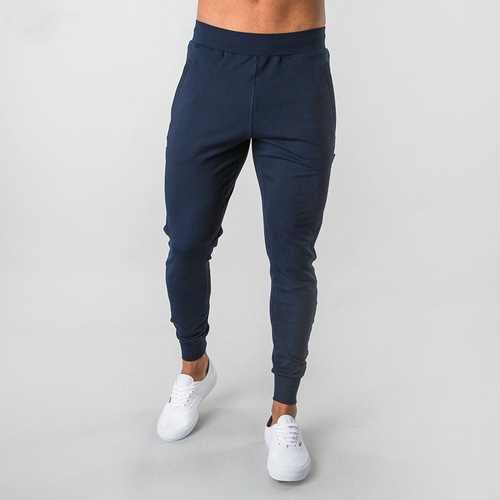 Men's Muscle Leggings, Elastic Cotton Tapered Fitness Training Running Pants for European and American Style