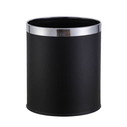 Hotel trash bin, hotel bathroom, fireproof office, KTV flame-retardant round thick lidless guest room trash bin