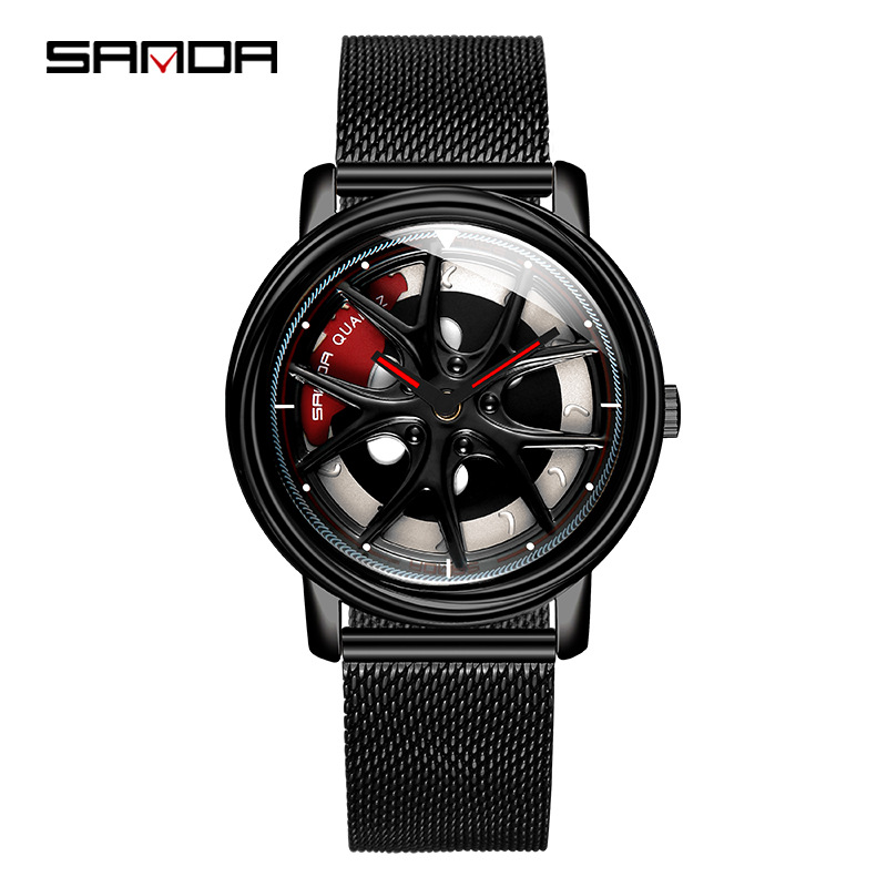 Sanda Cross-Border In-Stock Fortune Wheel Watch 30m Life Waterproof Men's High-End Watch Dropshipping