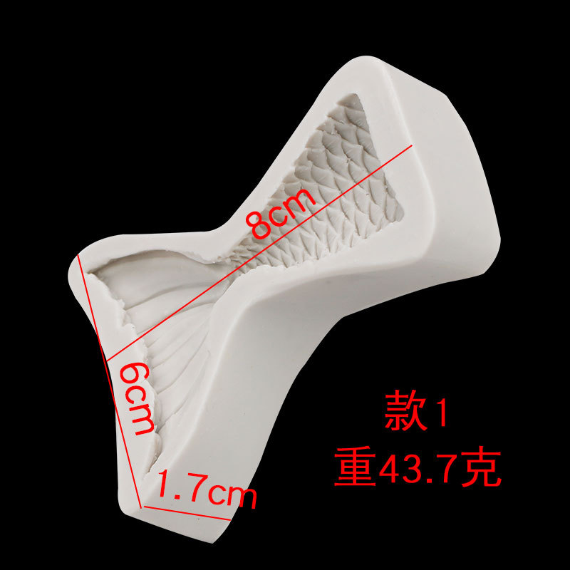 3D sirena cola océano serie DIY fondant pescado cola chocolate pastel epoxi colgante molde