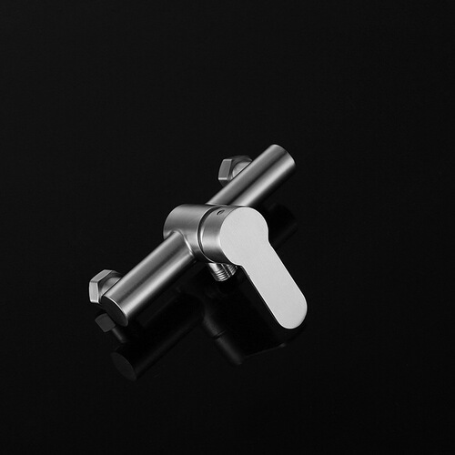 Stainless steel bathtub faucet, all-copper bathroom exposed water heater mixing valve, bathroom simple shower set