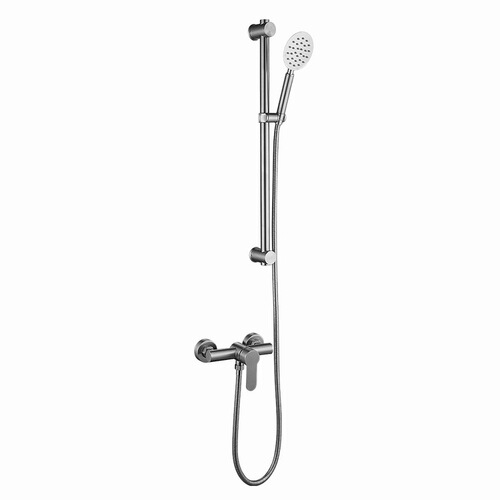 Stainless steel bathtub faucet, all-copper bathroom exposed water heater mixing valve, bathroom simple shower set