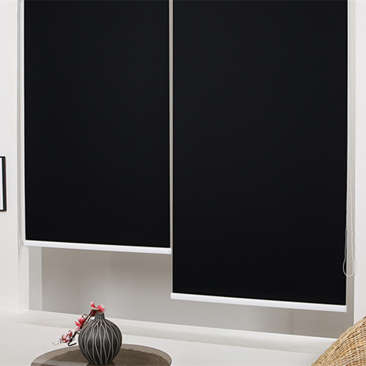 Foreign Trade Roller Blinds, Black Fireproof Roller Blinds, Fully Blackout Roller Blinds, Office Roller Blinds, Finished Products Can Be Used as Electric Roller Blinds