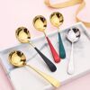 L304 stainless steel round head spoon ins Creative Korean spoon children's round head rice spoon Japan and South Korea family use soup spoon