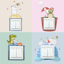 自粘开关贴保护套墙贴家用3D立体简约现代北欧风格灯插座装饰贴纸