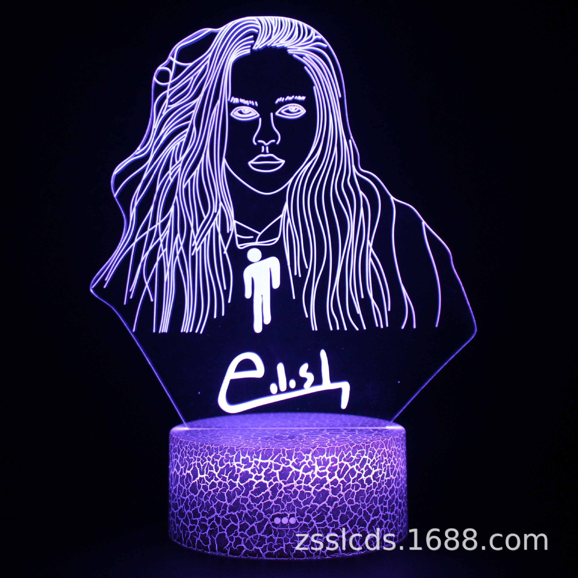 Comercio electrónico transfronterizo Venta caliente Jackson cantante de música Serie 3D luz de la noche colorida lámpara de mesa táctil regalo creativo Luz