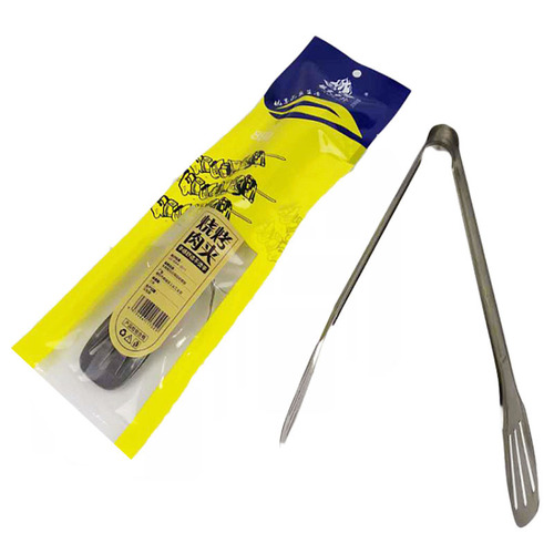 Yin's outdoor barbecue supplies barbecue tongs, food tongs, bread tongs, stainless steel food tongs, three-line multi-purpose tongs