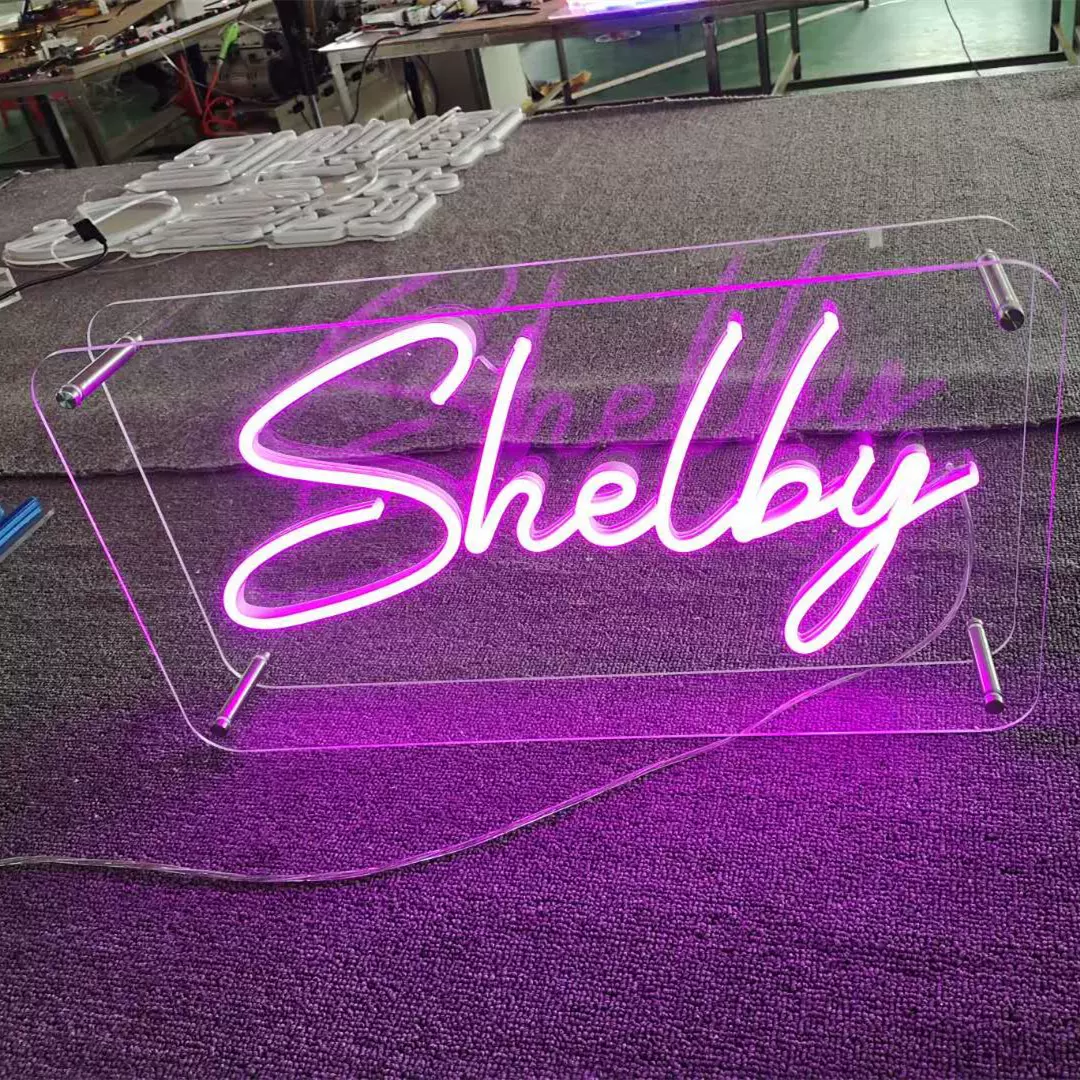 广告牌立式亚克力led灯箱落地霓虹灯发光字ins商场店铺布置氛围