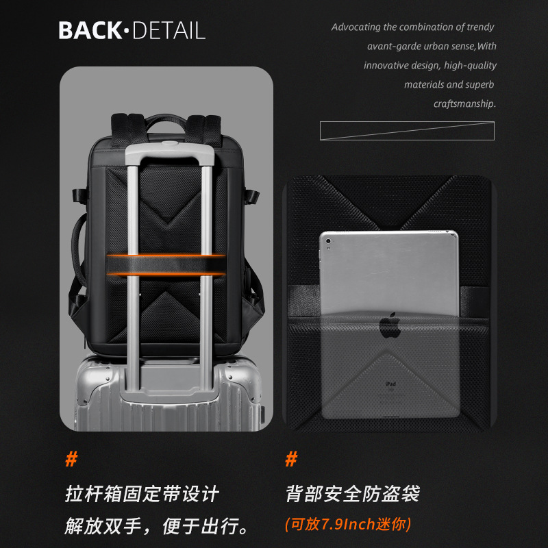 FENRUIEN nueva mochila de los hombres de gran capacidad de larga y corta distancia de viaje de negocios bolsa de equipaje bolso de la computadora