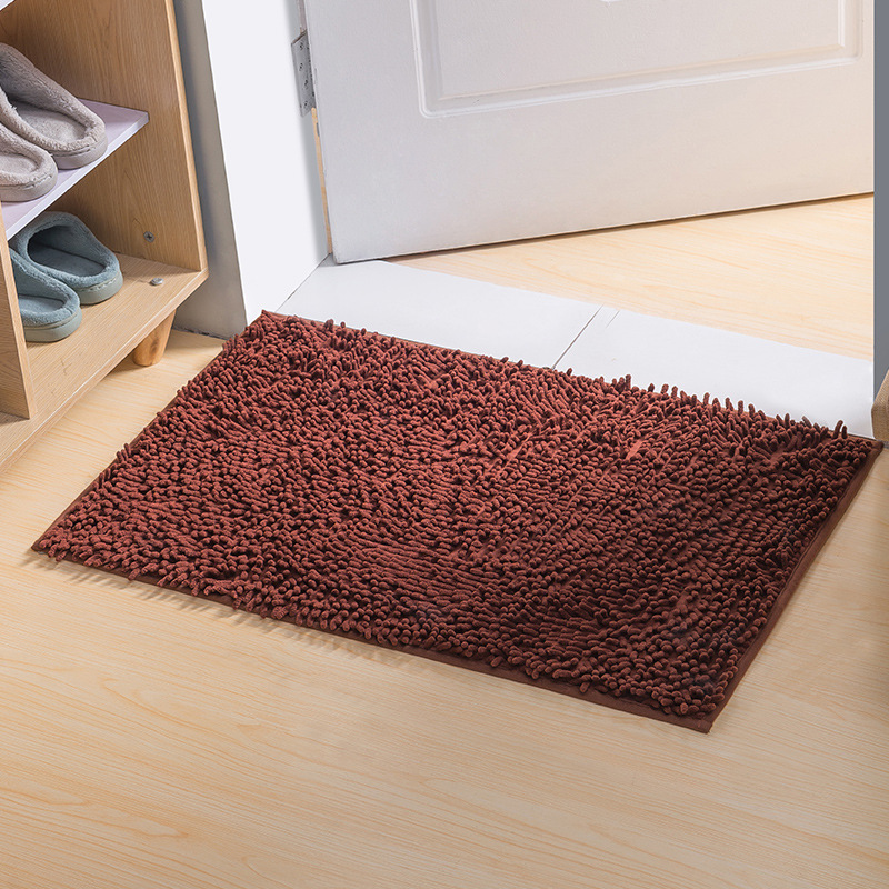 Chenille Long Hair Bedroom Kitchen Living Room Carpet Bathroom Non-Slip Floor Mat Household Door Mat Absorbent Foot Mat Wholesale