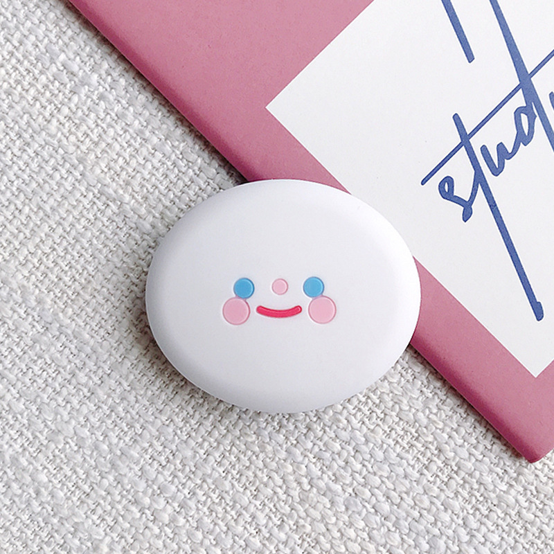 Dibujos animados lindo creativo de silicona teléfono móvil airbag soporte perezoso anillo de silicona retráctil hebilla logo al por mayor