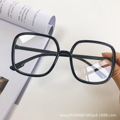 Star style large square anti-blue light glasses for women, Korean version, fashionable street style trend items, student myopia finished goods wholesale