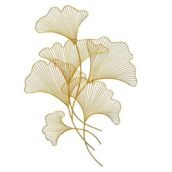 Golden round wire ginkgo 100*72*5cm