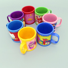 卡通创意 PVC软胶动漫儿童水杯马克杯 促销礼品马克杯diy杯子