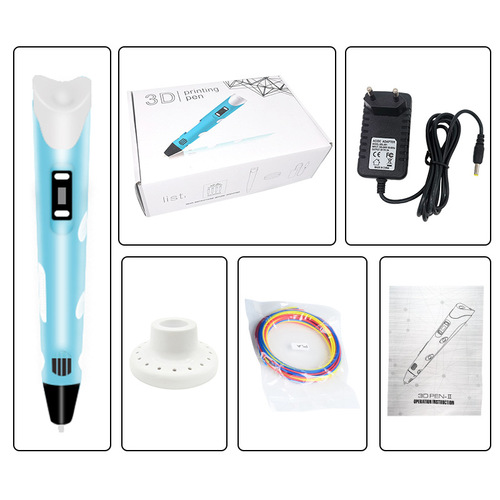 Factory Direct Supply 2nd Generation 3D Printing Pen Stereo Painting Doodle Pen Cross-Border E-commerce Bestseller Children's Gift Student