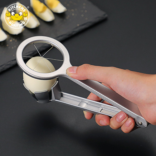 Cross-border multifunctional stainless steel egg cutter manual egg splitter preserved egg slicer kitchen gadget