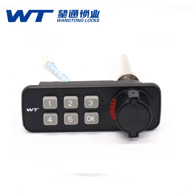 WT-M-1811-00K1黑色双开关密码锁 6键橱柜门锁
