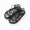 2024 new net red sandals female casual daily female students beautiful thick bottom fairy wind sand beach flat bottom Roman shoes