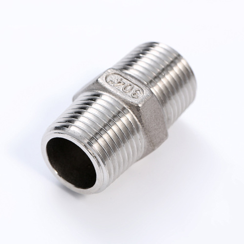 304 stainless steel external wire connector, stainless steel hexagonal wire, stainless steel threaded external wire connector 4 points 6 points