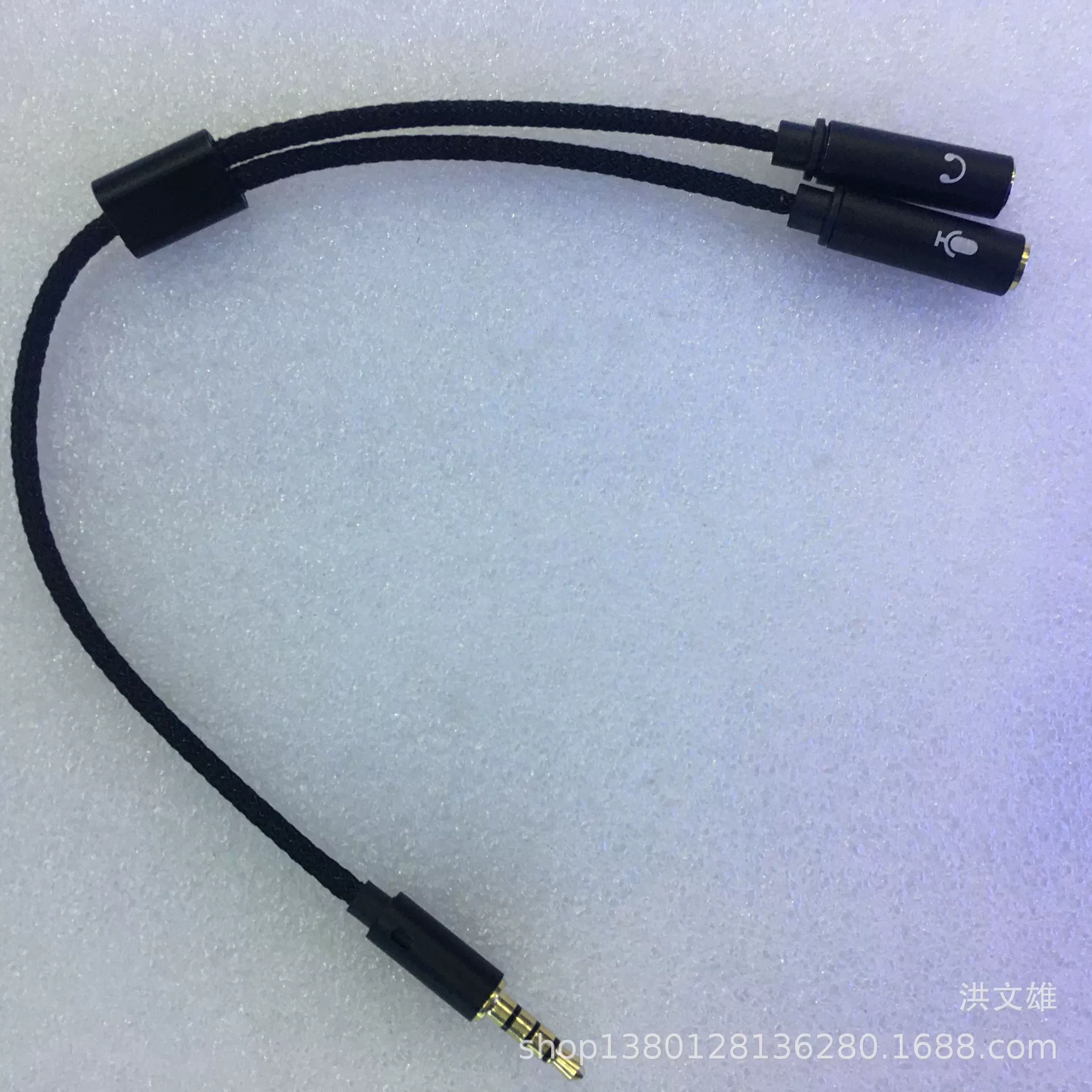 Мобильный телефон компьютер один на два наушники делитель 3.5MM разъем для преобразования аудио адаптер пара рот K песня микрофон