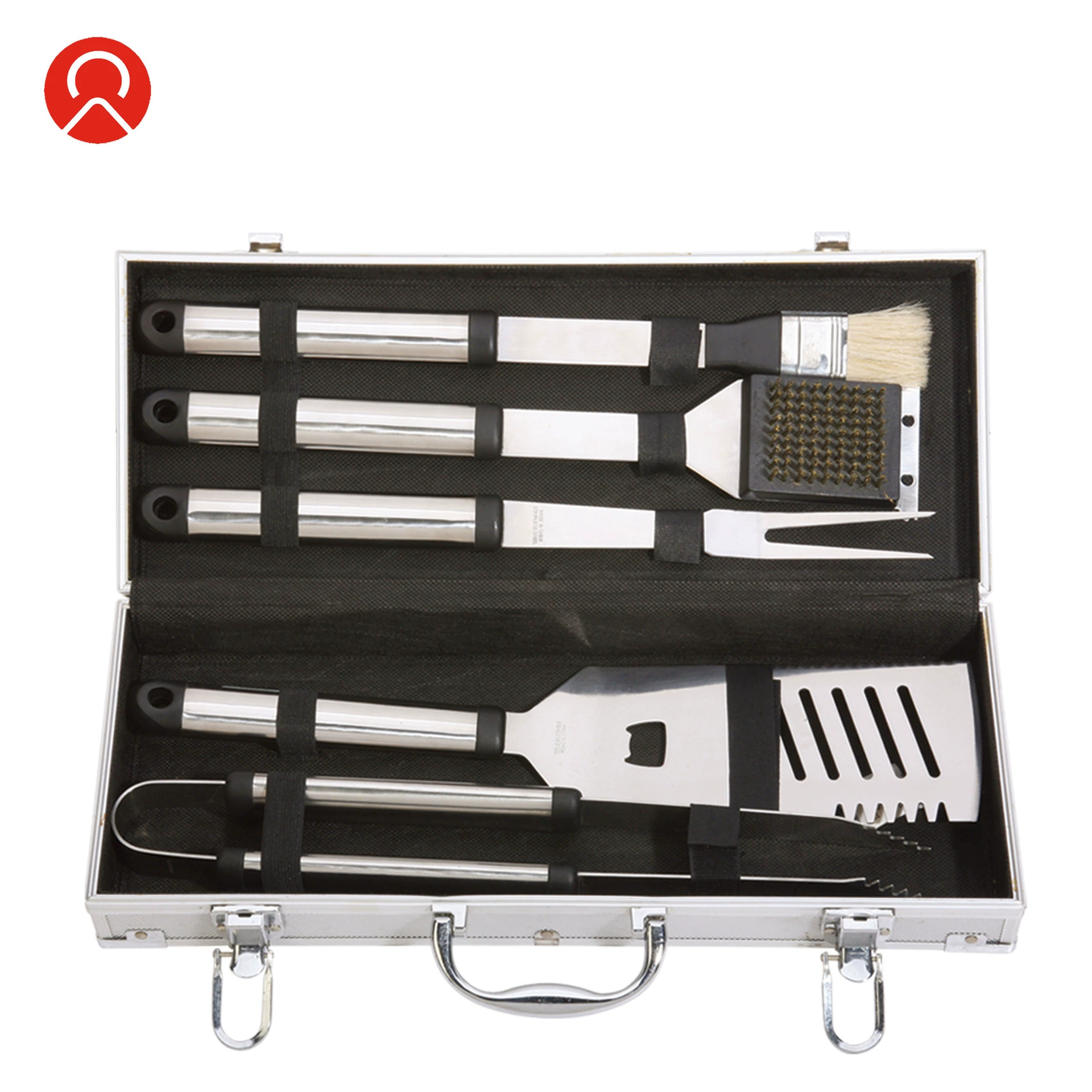 Set stainless steel, travel handle, 5 pieces