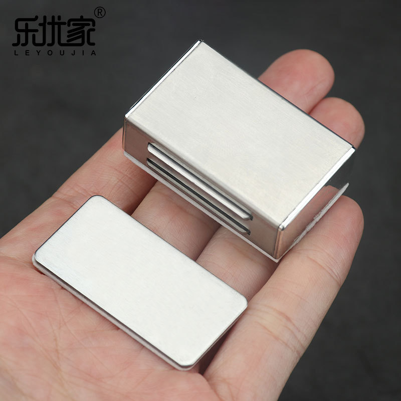 Suministro transfronterizo sin perforación puerta invisible delgada puerta corredera puerta armario puerta imán magnético doble imán puerta corredera contacto magnético