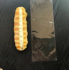 Long strip caterpillar packaging bag, Dalieba long soft European bread bag, transparent baking packaging flat mouth food bag