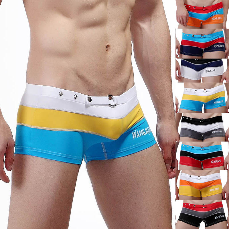 Men's Underwear 2025 Cross-Border New Trendyy and Sexy Men's Low-Waisted Imported Swimming Trunks Boxer Shorts for Men