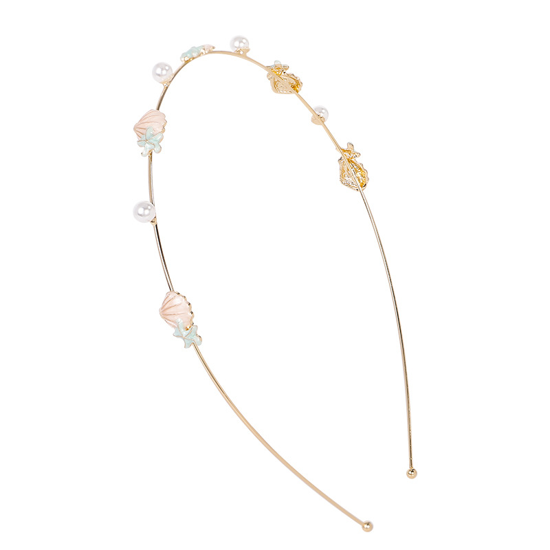 Nueva moda coreana Diamante estrella de mar Diadema Accesorios de diadema de aleación de diamantes de imitación Joyería para el cabello simple Suministro de boutique