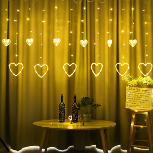 Love curtain lights holiday lights outdoor courtyard led string lights Christmas holiday lights decorative lights in stock wholesale