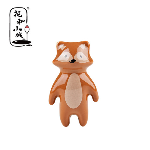 Flowers and Little Town Panda Fox Koala Cartoon Ceramic Handle Animal American Style Dresser Drawer Single Hole Handle