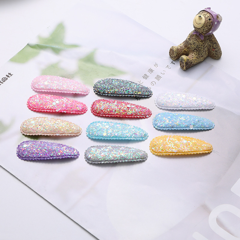 Factory direct supply DIY headdress accessories glitter jacket children's water drops candy color BB jacket ultrasonic embossing