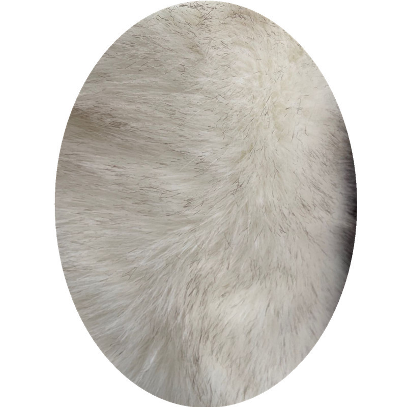 2100g cuello de piel tejido de tira de lana punta de piel blanca imitación piel de zorro imitación piel de mapache ropa de otoño e invierno alfombra de piel material