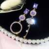 Silver needle from pearl, earrings, capacious universal jewelry, silver 925 sample, city style