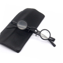 新复古小圆形老花眼镜抗疲劳老式夹鼻时尚折叠小老花眼镜批发