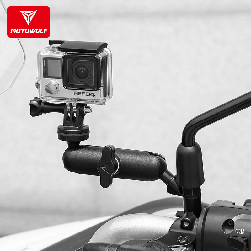Motocicleta espejo retrovisor digital soporte de la Cámara DV coche eléctrico grabadora de conducción deportes soporte de la cámara