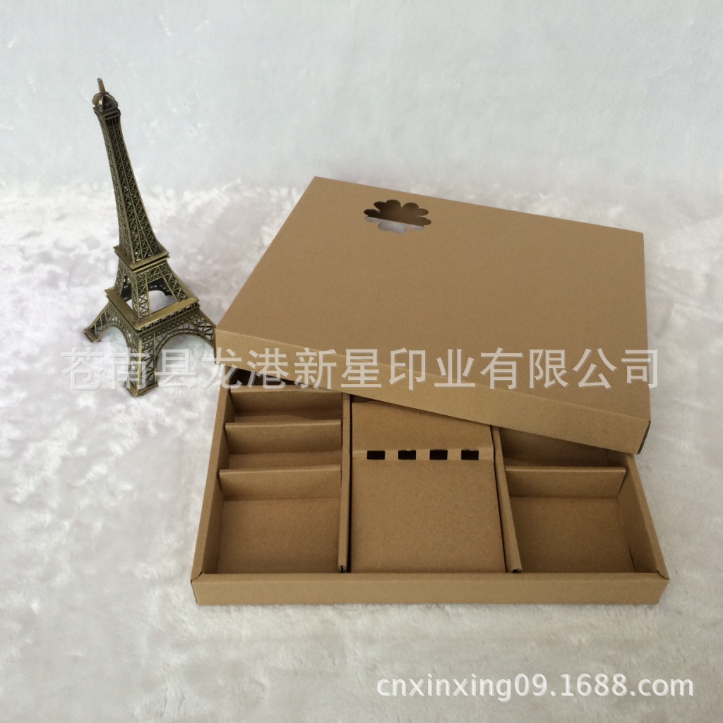 大梅花艺术碗筷瓦楞盒 天地盖瓦楞盒