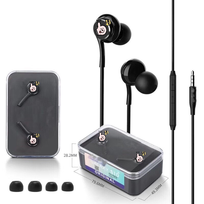 Aplicable a Samsung AKG auriculares caja de cristal S10plus S9 auriculares IG955 agujero redondo auricular universal de control de alambre del oído