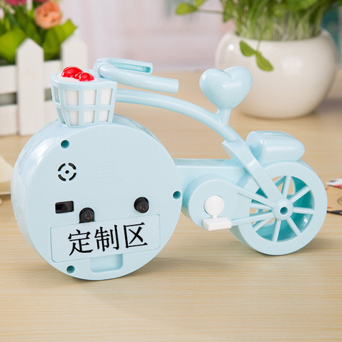 Bicycle alarm clock student cute simple clock living room bedroom bedside ornaments kindergarten children's clock