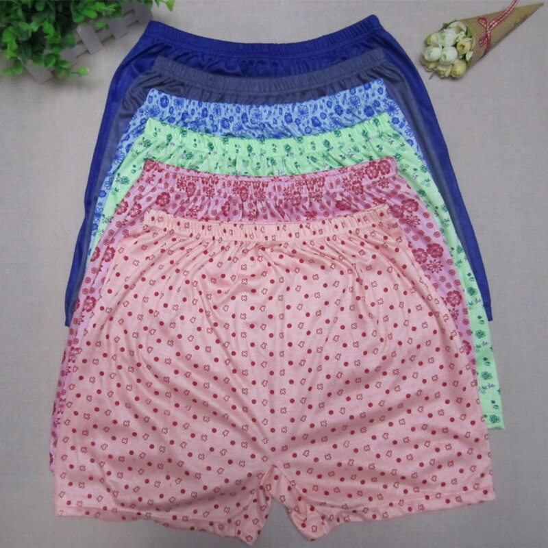 Middle-aged underwear female polyester cotton elderly men's large size plus fat grandma boxer high waist Grandpa shorts factory wholesale