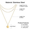 Necklace stainless steel, chain, round beads, coins, European style, simple and elegant design