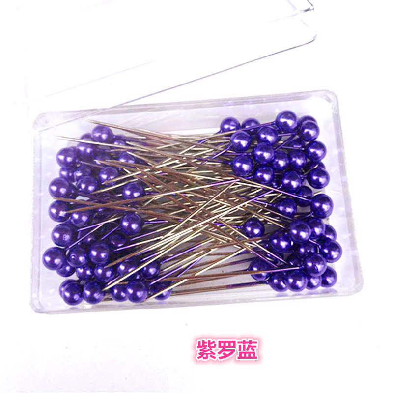 Venta al por mayor niquelado 100 unidades color perla aguja de alta calidad perla Pin Acero inoxidable ropa vertical corte posicionamiento aguja