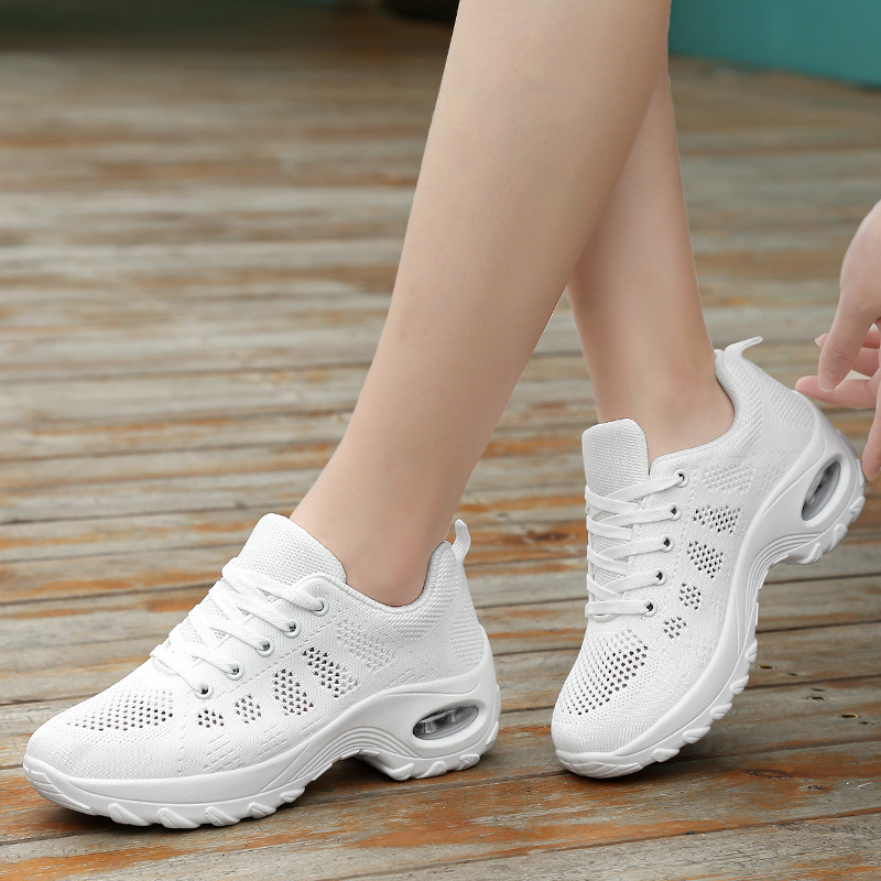 Zapatos de baile de fondo suave adulto de las mujeres transpirable malla zapatos de baile fantasma Baile Especial zapatos de fitness running Sneaker
