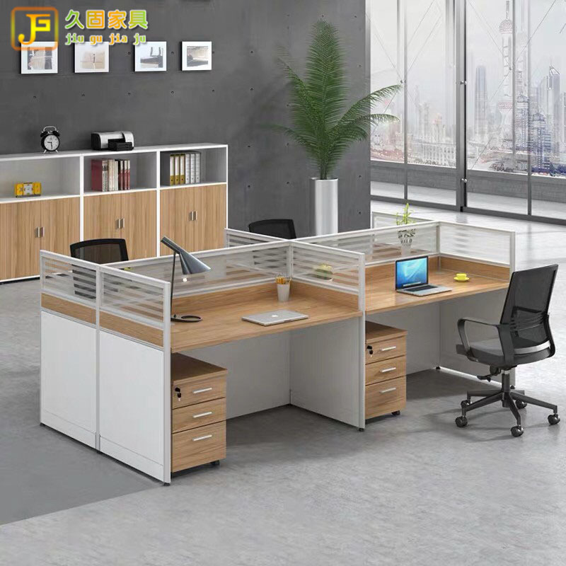 Office Furniture Screen Desk Card Seat Simple 4/6 Four-person Staff Office Desk and Chair Combination Staff Card Seat